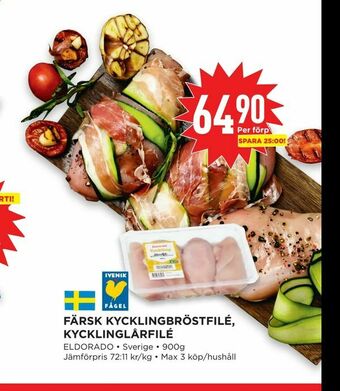 Willys Färsk kycklingbröstfilé, kycklinglårfilé erbjuda