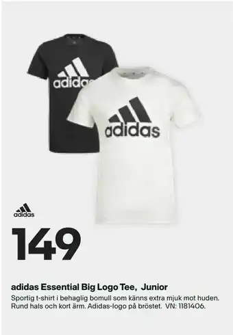 XXL adidas Essential Big Logo Tee, Junior erbjuda