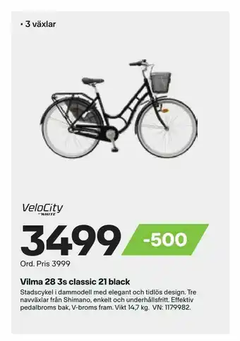XXL Vilma 28 3s classic 21 black erbjuda