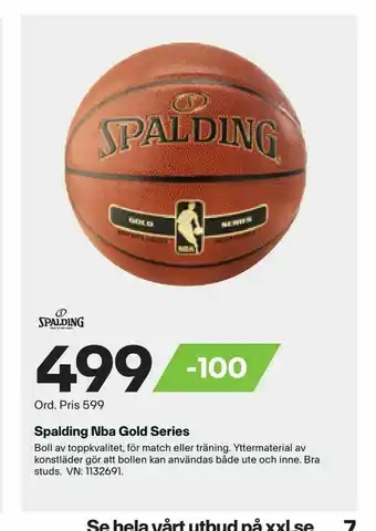 XXL Spalding Nba Gold Series erbjuda
