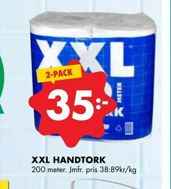 ÖoB Xxl handtork erbjuda