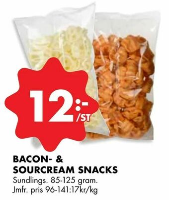 ÖoB Bacon- & sourcream snacks erbjuda