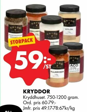 ÖoB Kryddor erbjuda