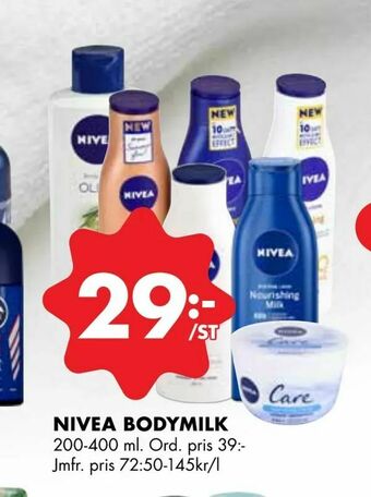 ÖoB Nivea bodymilk erbjuda
