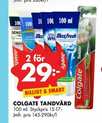 ÖoB Colgate tandvård erbjuda