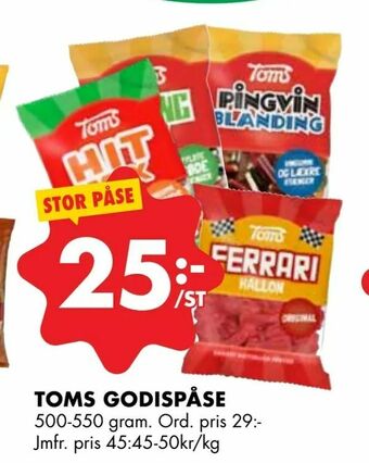 ÖoB Toms godispåse erbjuda