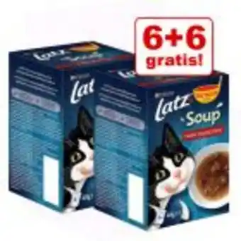 Zooplus 6 + 6 på köpet! 12 x 48 g latz soup kattmat erbjuda