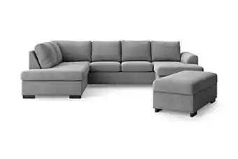 Dawson u-soffa med divan höger pall
