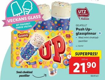 Lidl Push Up- glasspinnar erbjuda