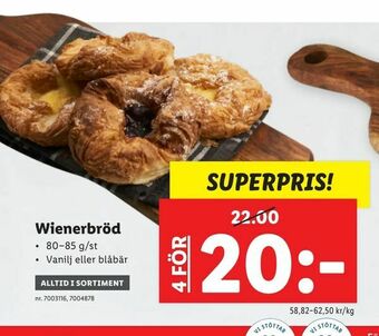 Lidl Wienerbröd erbjuda