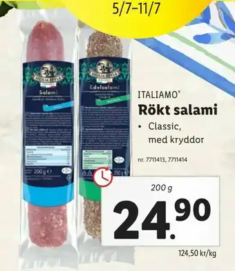 Lidl Rökt salami erbjuda