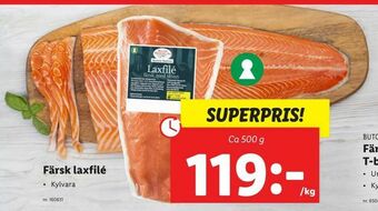 Lidl Färsk laxfilé erbjuda