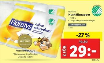 Lidl Hushållspapper erbjuda