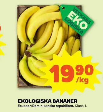 Stora Coop Ekologiska bananer erbjuda
