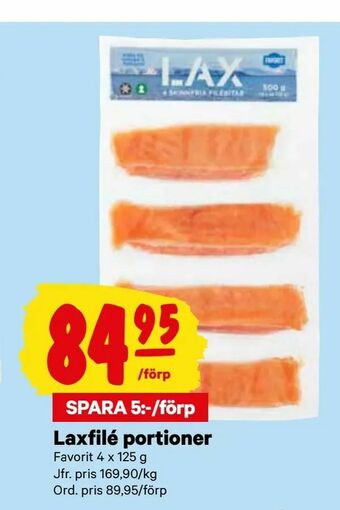 City Gross Laxfilé portioner erbjuda