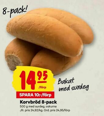 City Gross Korvbröd 8-pack erbjuda