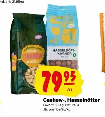 Cashew-, Hasselnötter