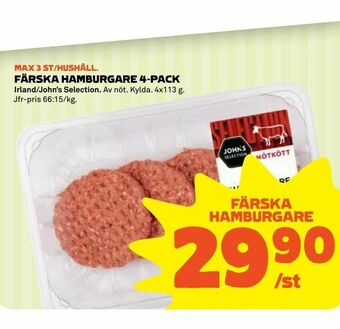 Coop Färska hamburgare erbjuda