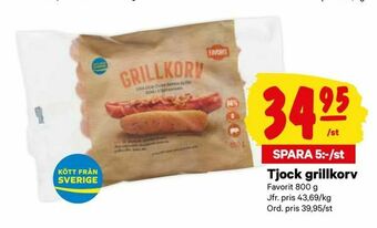 City Gross Tjock grillkorv erbjuda