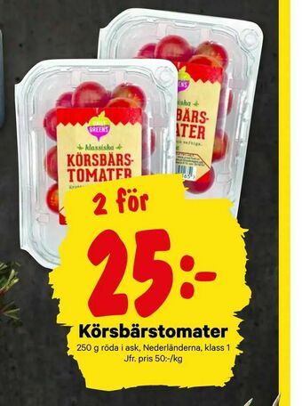 City Gross Körsbärstomater erbjuda