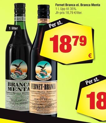 Calle Fernet branca el. branca menta erbjuda