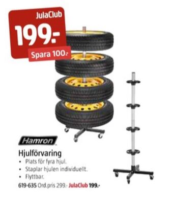 Jula Hamron hjulförvaring erbjuda