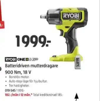 Jula Ryobi mutterdragare erbjuda