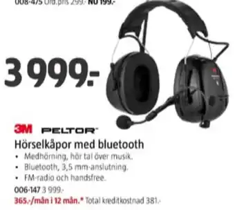 Peltor hörselkåpor