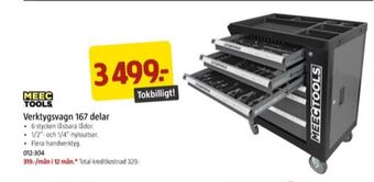 Jula Meec tools verktygsvagn erbjuda