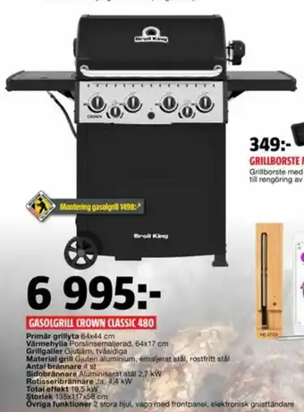 Bauhaus Gasolgrill Crown Classic 480 erbjuda