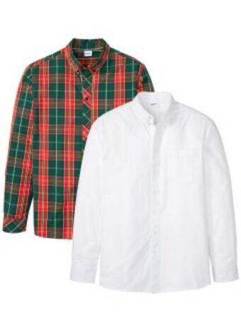 Bonprix Långärmad skjorta (2-pack) erbjuda