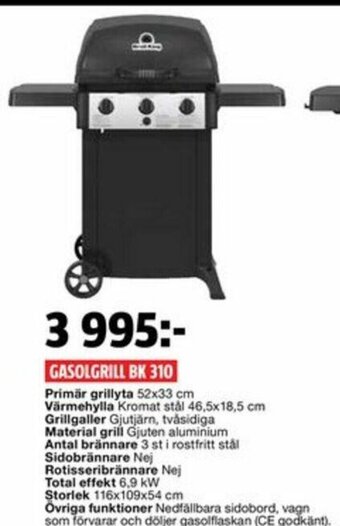 Bauhaus gasolgrill BK 310 erbjuda