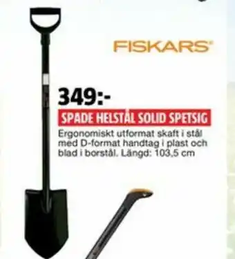 Spade Helstäl Solid Spetsig