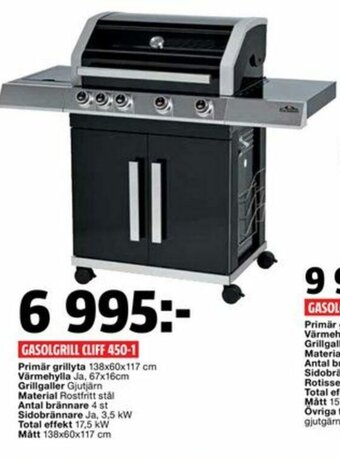 Bauhaus Gasolgrill Cliff 450-1 erbjuda