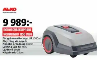 Bauhaus Robotgräsklippare Robolinho 1150 Wifi erbjuda