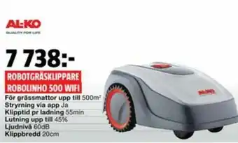 Bauhaus Robotgräsklippare Robolinho 500 Wifi erbjuda