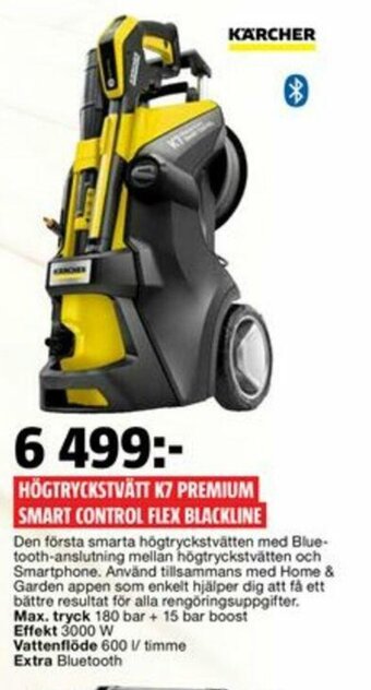 Bauhaus Högtryckstvätt K7 Premium Smart Control Flex Blackline erbjuda