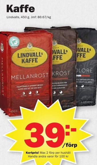 Pekås Kaffe erbjuda