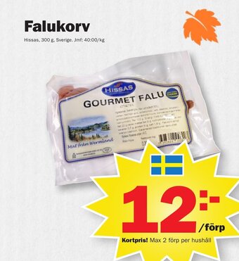 Pekås Falukorv erbjuda