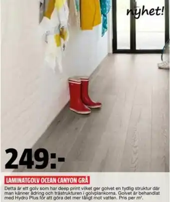 Bauhaus Laminatgolv Ocean Canyon Grå erbjuda