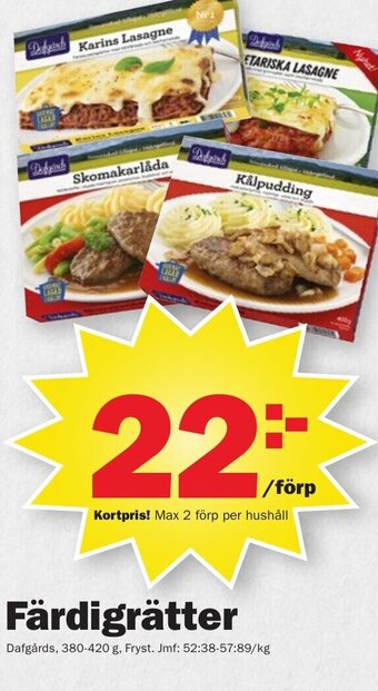 Pekås Färdigrätter erbjuda