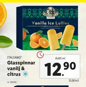 Lidl Glasspinnar vanilj & citrus erbjuda