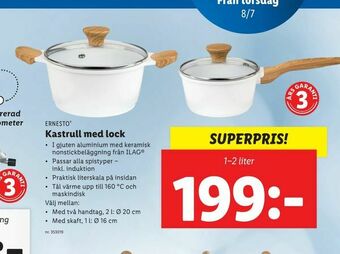 Lidl Kastrull med lock erbjuda
