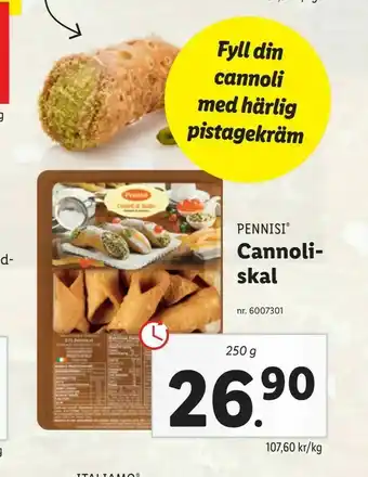 Lidl Cannoli- skal erbjuda