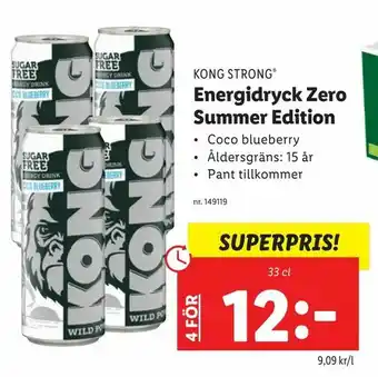 Lidl Energidryck Zero Summer Edition erbjuda