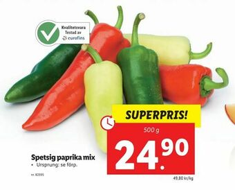 Lidl Spetsig paprika mix erbjuda