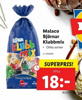 Malaco Björnar Klubbmix