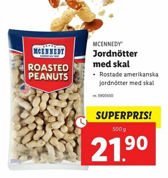 Lidl Jordnötter med skal erbjuda