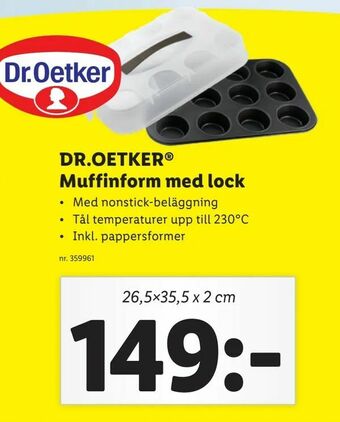 Dr.oetker®Muffinform med lock