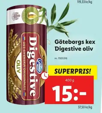 Lidl Göteborgs kex Digestive oliv erbjuda